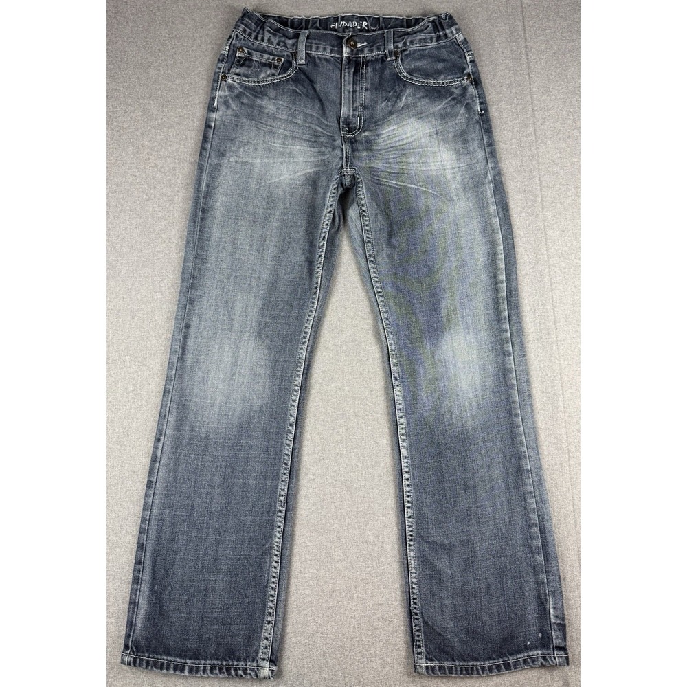 Flypaper Jeans Womens 18 Slim Bootcut Y2K Embroidered Flap Pocket Denim